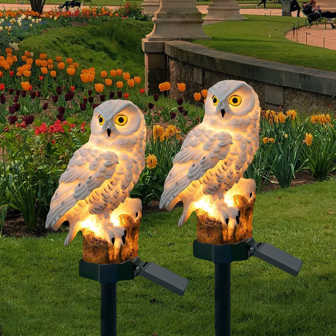 Solar Garden Lights Outdoor Owl Waterproof LED Yard Lights