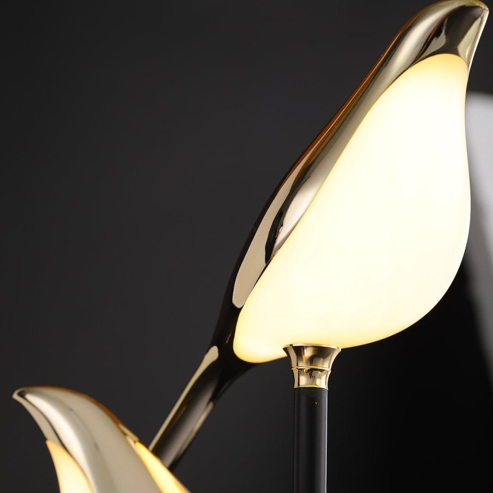 Table Lamp LED Gold Metal Bird Decorative Desk Light