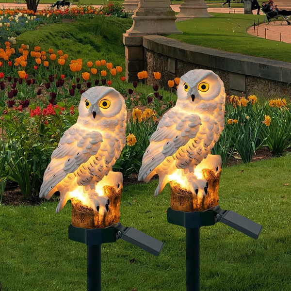 Solar Garden Lights Outdoor Owl Waterproof LED Yard Lights