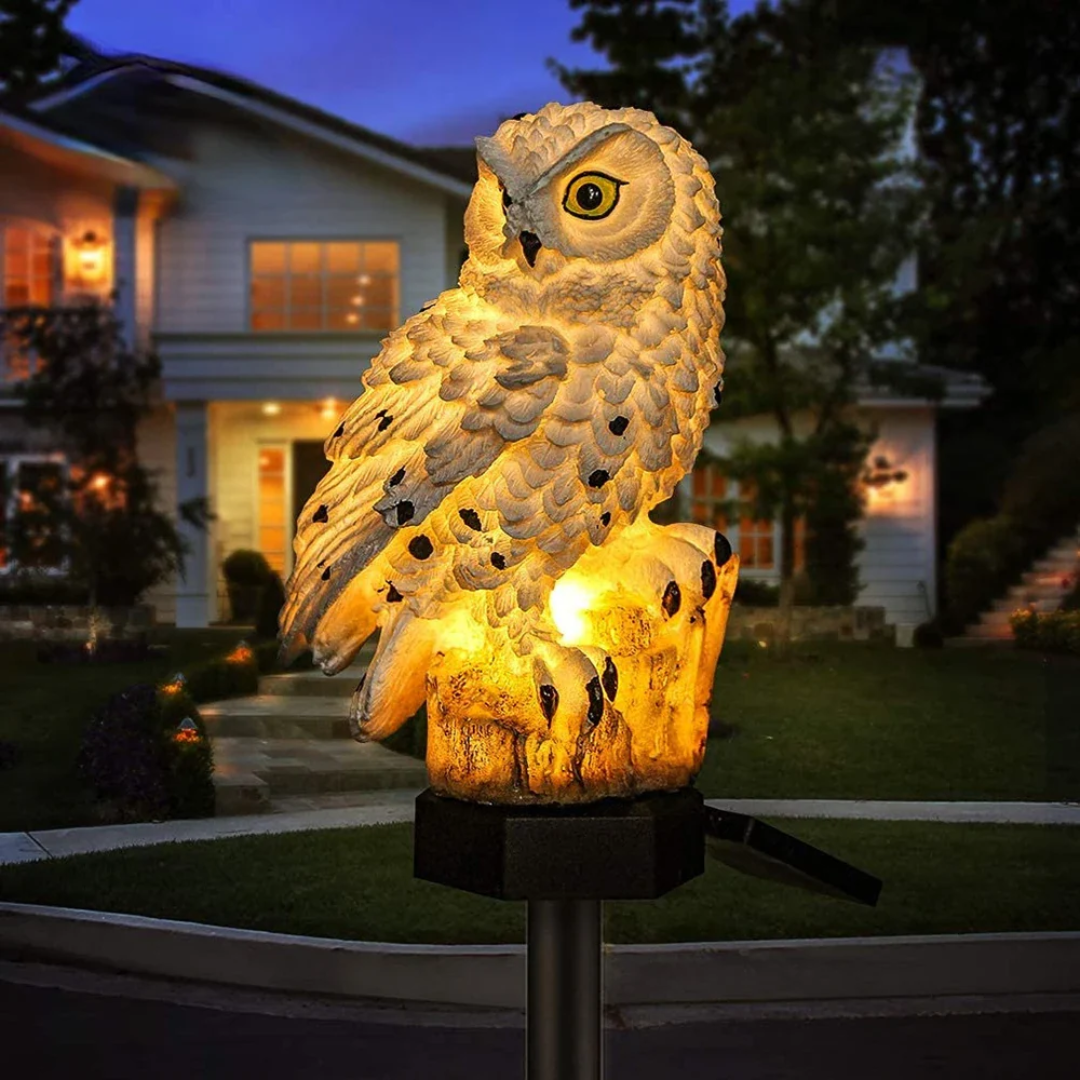 Solar Garden Lights Outdoor Owl Waterproof LED Yard Lights