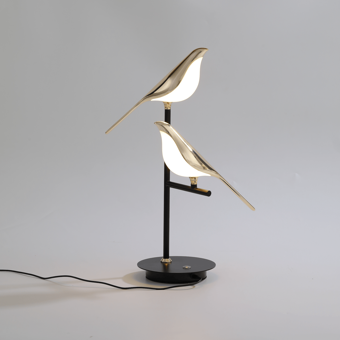 Table Lamp LED Gold Metal Bird Decorative Desk Light