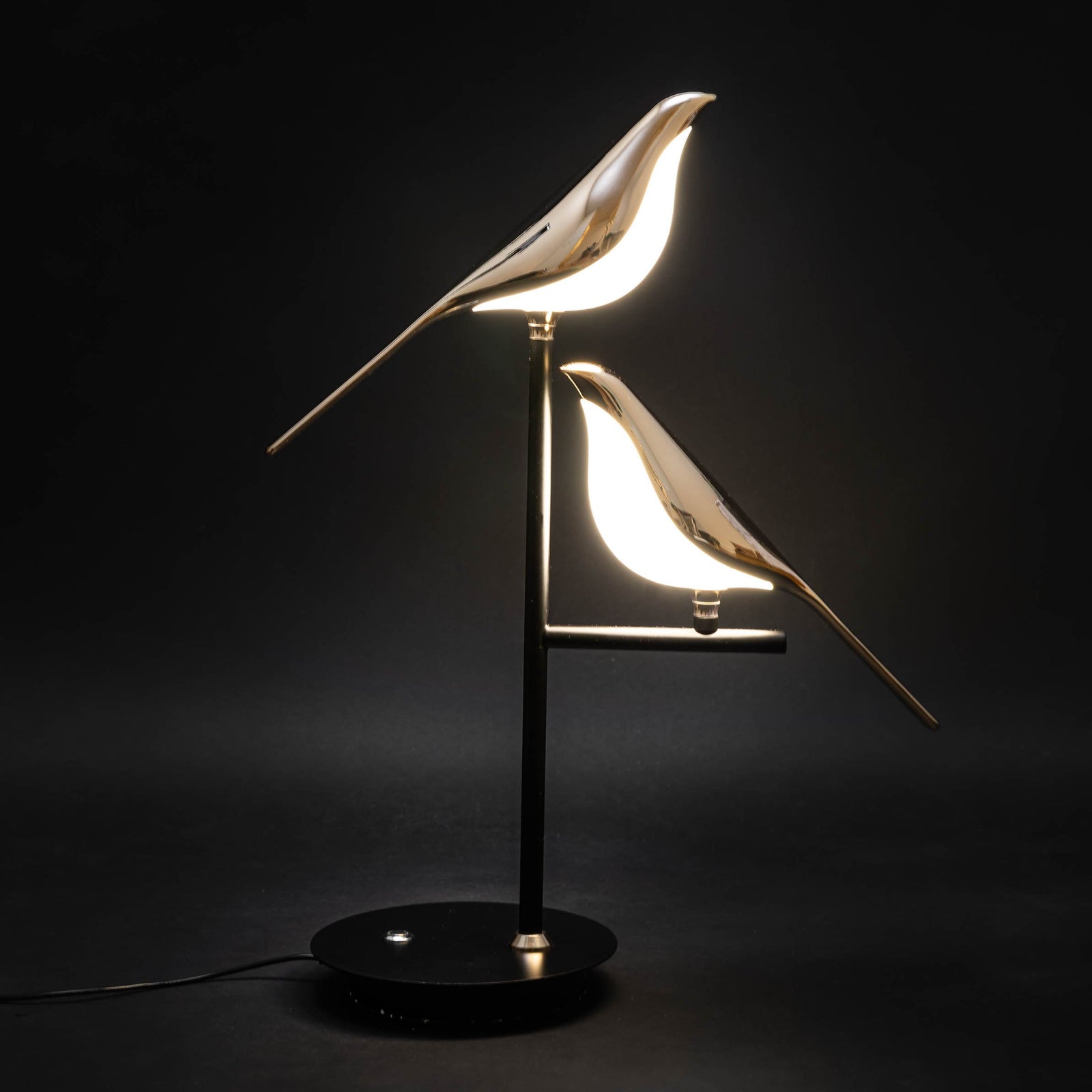 Table Lamp LED Gold Metal Bird Decorative Desk Light